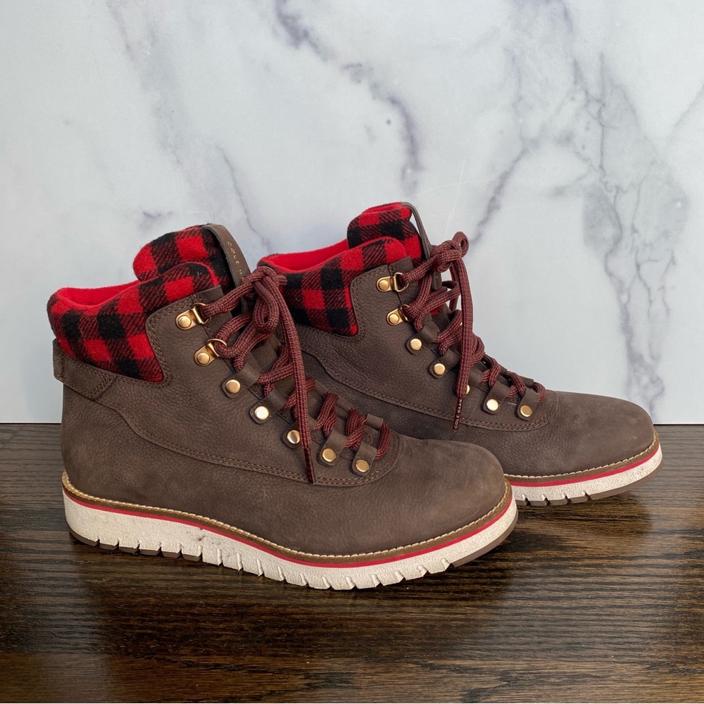 Cole Haan Brown Wool Waterproof Boots
